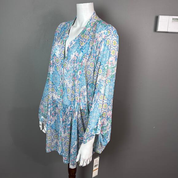 Ruby Rd. top blouse 3x floral pastel colorful light weight NWT - Picture 3 of 15